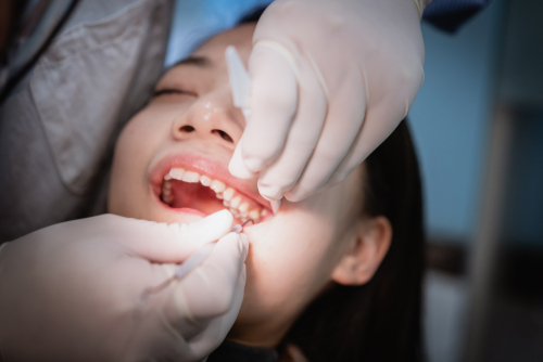 patient at the dentist