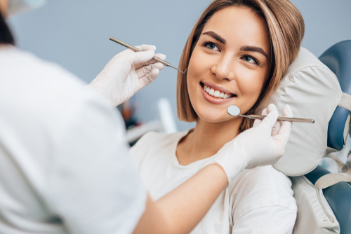 woman at the dentist