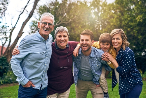 family smiling