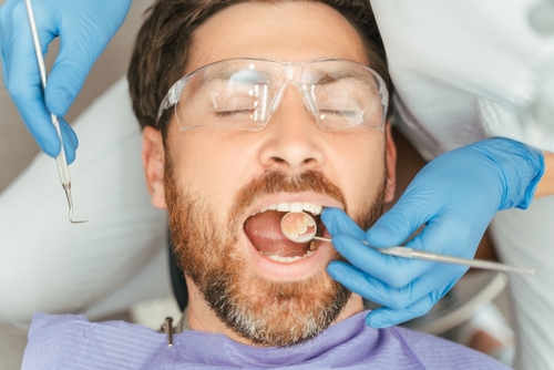 patient at the dentist