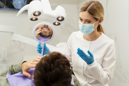 patient at the dentist