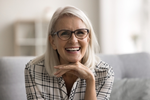 older woman smiling